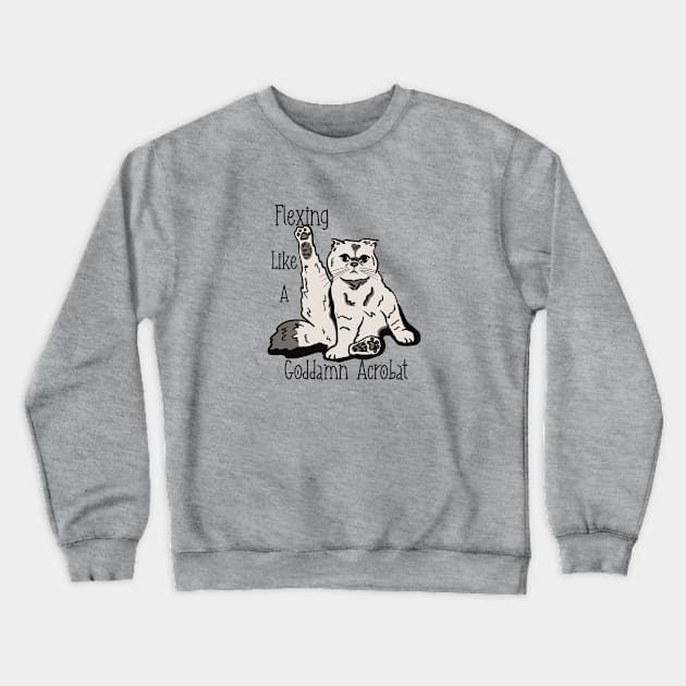 Karma Cat in Color Crewneck Sweatshirt by Midnight Pixels